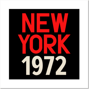 Iconic New York Birth Year Series: Timeless Typography - New York 1972 Posters and Art